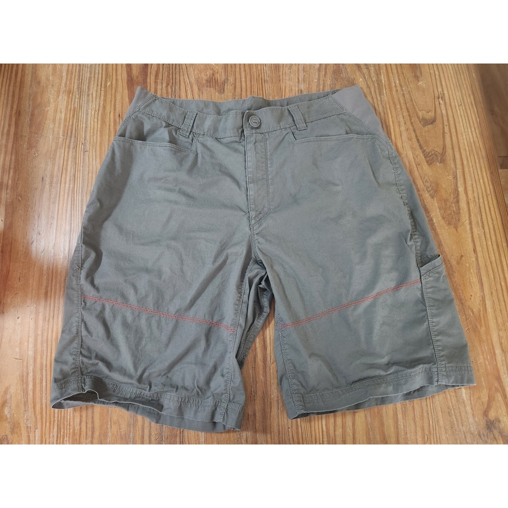 The North Face Mens Stretch Cotton Shorts Sz Large Brown Zip Pocket Gorpcore